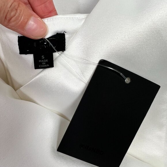 NWT NBD Revolve Vanity Mini Dress One Shoulder Satin Structured White Small - Picture 9 of 16